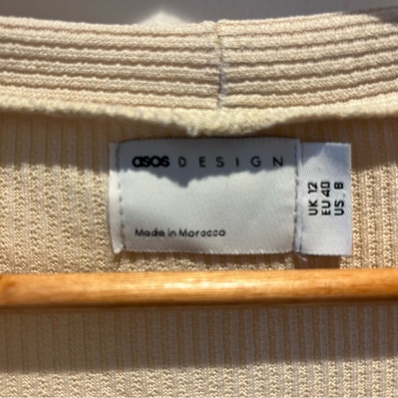 ASOS Ribbed capped sleeve mini dress - Picture 6 of 6